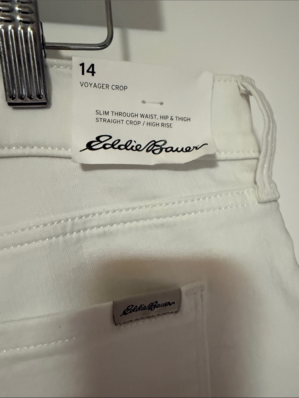 Eddie Bauer White Cropped Slim Jeans - Picture 3 of 4